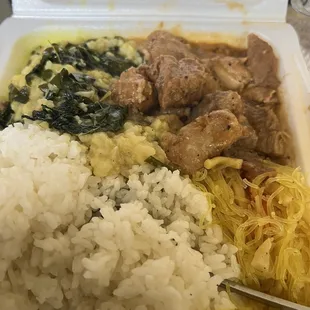 Mongo beans and pork adobo combo