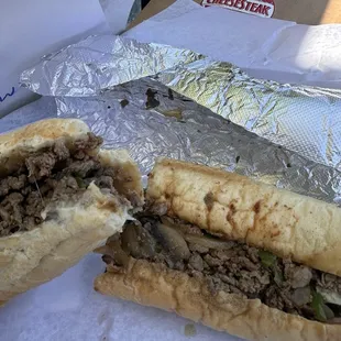 Special steak sub - includes cheese and mushrooms