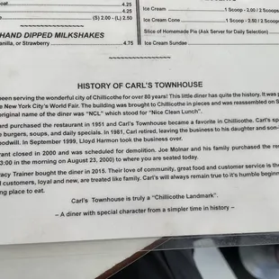 History