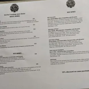April 2021 menu