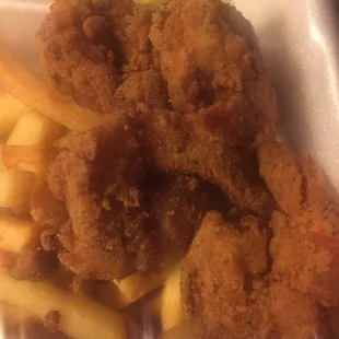 fried chicken and french fries