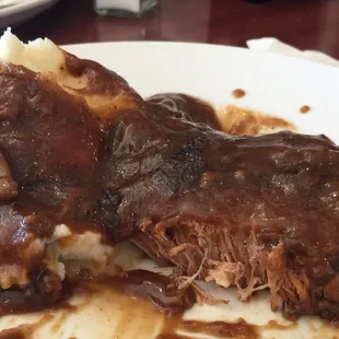 Better view of the Swiss steak, it's incredibly delicious