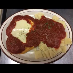 Chicken Parmesan with Rigatoni