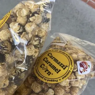 Chocolate drizzle and Apple cinnamon caramel corn