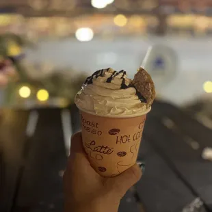 Salted caramel hot chocolate