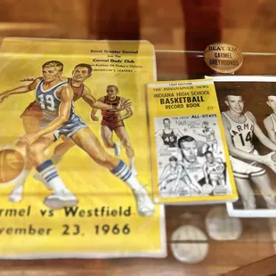 Vintage items on display