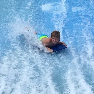 The kids loved the Flowrider surfing area.