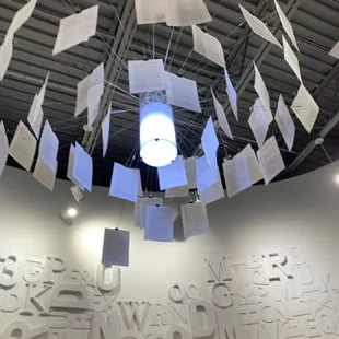 Unique book-themed decor makes this branch special