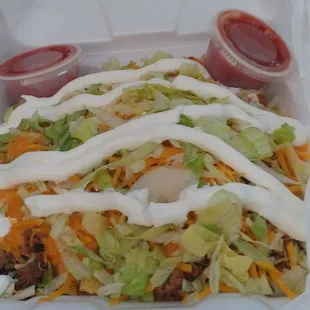 Loaded NACHOS!!--So filling.