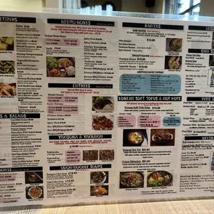 menu, sushi and sashimi