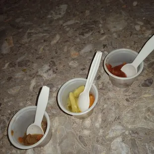 Sample of filet mignon, etc.