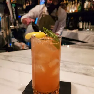 a bartender at a bar