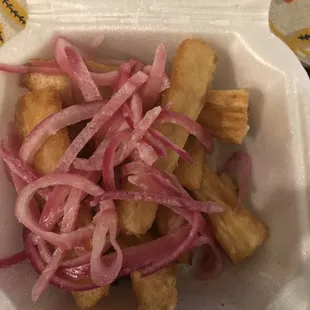 Fried Yuka. Yum