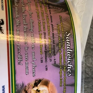 Specialty sandwiches