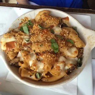 Mushroom rigatoni. Whatever you do, just say yes.