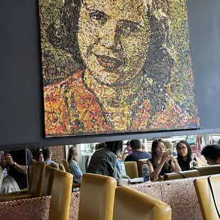 Inside near the bar. I suspect that&apos;s Carmelina!
