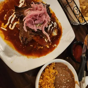 Steak Tampiquena w/ beans and rice!