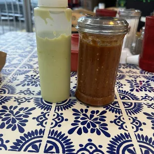 salsa &quot;verde &quot; green salsa  salsa is catered to Mexican taste--crazy hot.