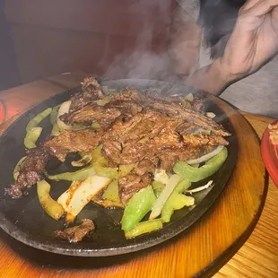 Steak fajitas