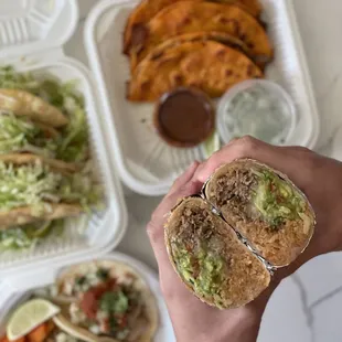 Burrito supremo with carnitas ($10.50)