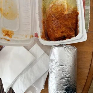 Enchilada burrito and super burrito