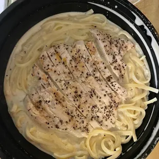 Chicken Alfredo with fettuccine