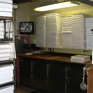 a view of the kitchen