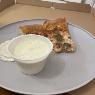 Dank pizza and ranch