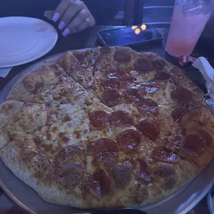 Half cheese half pepperoni