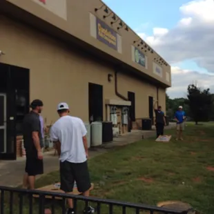 Beanbags at Carmella's; Nice outdoor patio