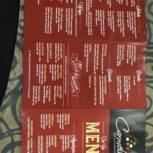 Back side menu