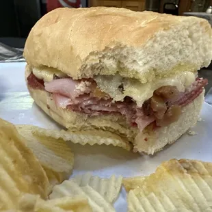 Muffaletta. Very good.