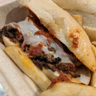 Italian Cheesesteak close-up