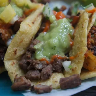 Closeup of asada taco