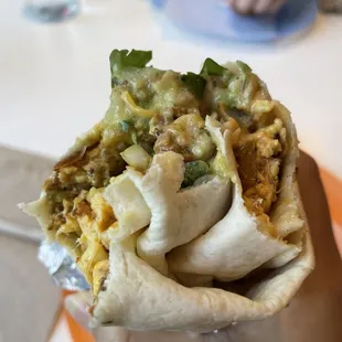 Chorizo breakfast burrito