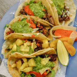 Al Pastor, Campechano, and Asada Tacos - IG: @nelson_eats