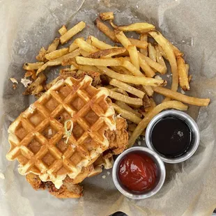 Chicken and Waffles Sandwich