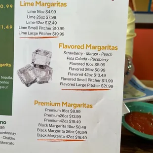 Partial menu