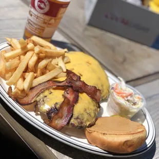 Tuesday-2 for 1 Fresh Grilled Burgers Peanut butter bacon cheeseburger!