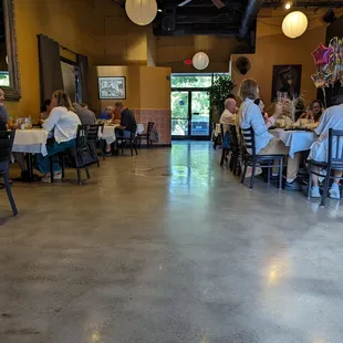 diners seated at tables