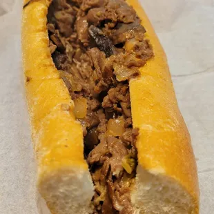 a beef sandwich