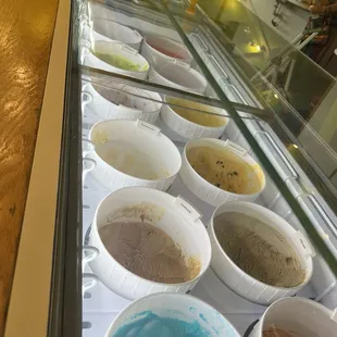 a variety of ice creams