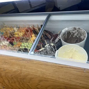 a variety of ice creams