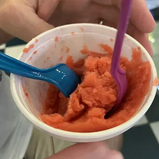 Strawberry sorbet