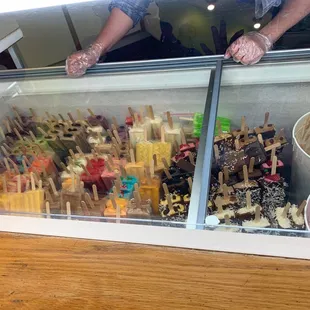 a variety of ice creams