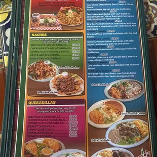 the menu