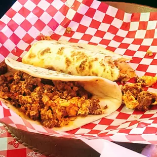 Breakfast Burritos.: Chirizo &amp; Eggs