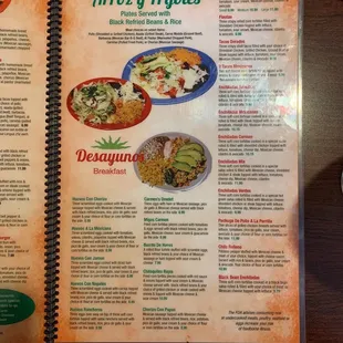 the menu