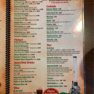 the menu