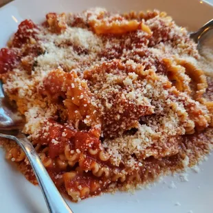 pasta with red sauce